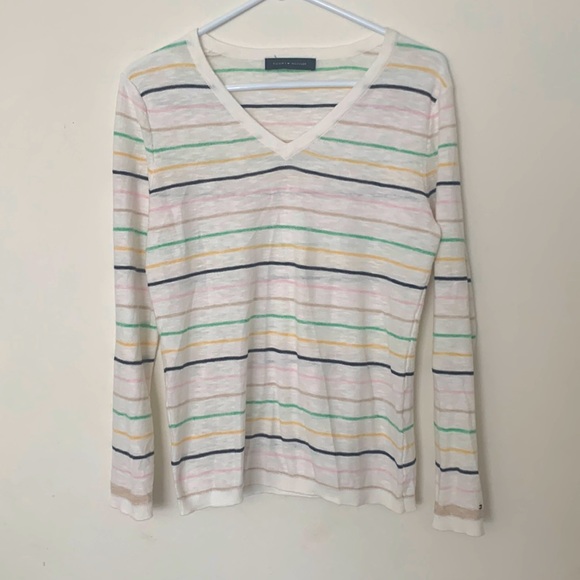 Tommy Hilfiger striped sweater sz M - Picture 1 of 5